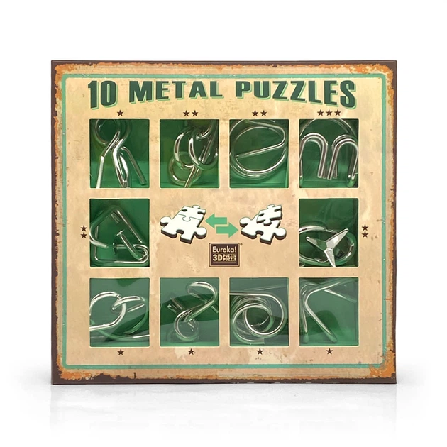 Набір металевих головоломок Eureka 10 Metal Puzzles Зелений фото