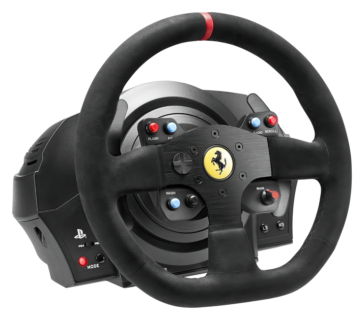 Дротове кермо Thrustmaster T300 Ferrari Integral RW Alcantara edition PC/PS4/PS3 Black (4160652) - зображення 1