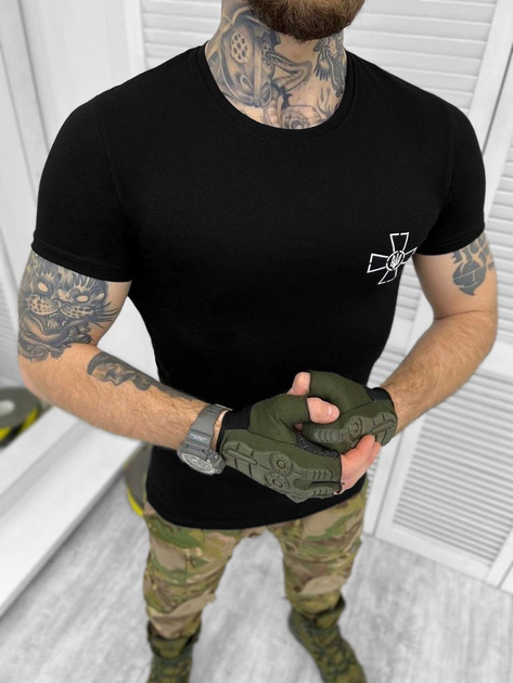 Тактична футболка з матеріалу інноваційного Coolpas ЗСУ Black XL - зображення 1