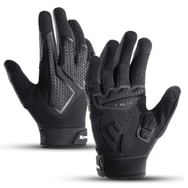 Сенсорні рукавички повнопалі FQ103B147 на липучці Чорний XL (Kali) - зображення 1