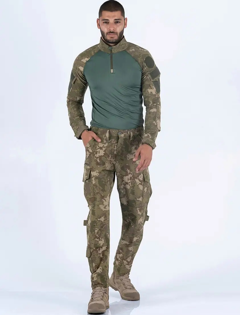 Тактичний чоловічий літній костюм сорочка та штани Камуфляж M (Kali) - зображення 2