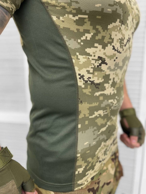 Тактична футболка військового стилю ЗСУ Піксель XXL - зображення 2