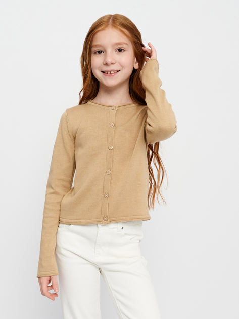 Кардиган для девочки Coccodrillo Basic Girl ZC2172201BAG 140 см Бежевый ...