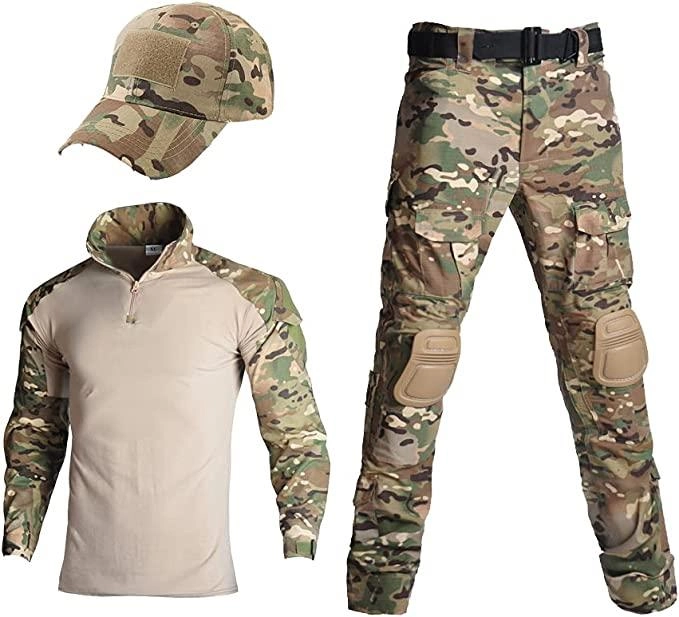 Тактическая военная форма костюм армейский мультикам с защитой, убакс UBACS MultiCam, кепка ВСУ р.S - изображение 1