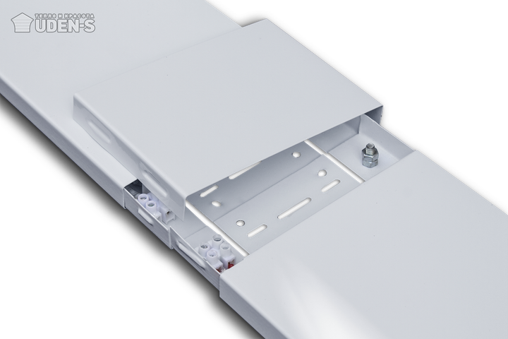 Теплый плинтус UDEN-S 200 белый инфракрасный металлокерамический обогреватель Уден 200Вт, 998х130х14 мм - изображение 7