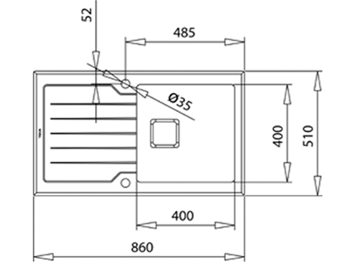 Мойка кухонная Teka - DIAMOND 1B 1D 86 ST 115100021 - изображение 6