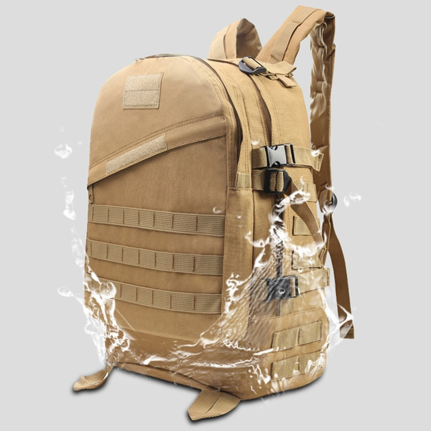 Армейский вместительный рюкзак 45x27x15 см коричневый 50420 - изображение 2