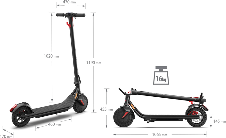 Hulajnoga elektryczna Sharp E-Scooter EM-KS1CEU-B Black (EM-KS1CEU-B) - obraz 12