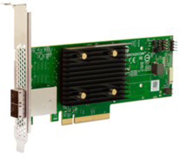 Контроллер RAID Broadcom HBA 9500-8e 12Gb/s SAS/SATA/NVMe PCIe 4.0 4 x4 SFF-8644 (ext HD) (05-50075-01) - изображение 1