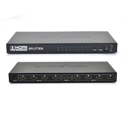 Активный HDMI сплитер 1/8 портов, 4K Х 2K, 1080Р, 1,4 версия, Box - Фото 1 Активный HDMI сплитер 1/8 портов, 4K Х 2K, 1080Р, 1,4 версия, Box - изображение 1