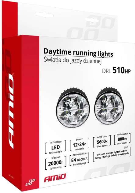Денні ходові вогні Amio DRL 510HP (5903293015247) - Фото 8 Денні ходові вогні Amio DRL 510HP (5903293015247) - зображення 8