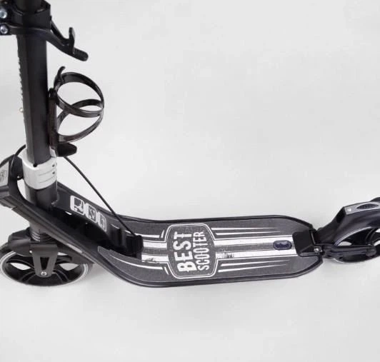 Самокат двоколісний "Best Scooter" L-36375 ФАРА, колеса PU 200мм, 2 амортизатори, затискач керма, ручне гальмо, в коробці - изображение 4