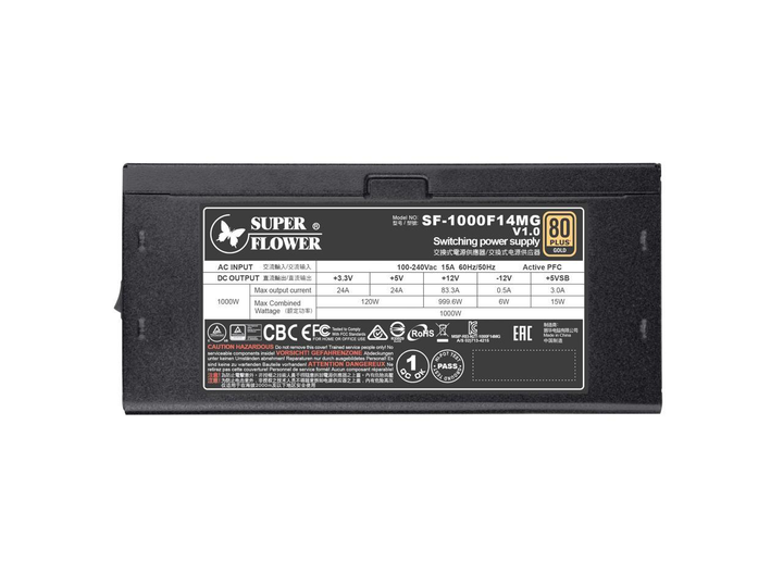 Блок питания Super Flower Leadex Gold SPECIAL EDITION 1000W 80+ Gold SF-1000F14MG(12VHPWR) - изображение 6