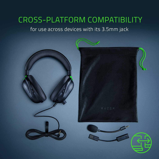 Наушники геймерские проводные Razer BlackShark V2 Black купить в ...