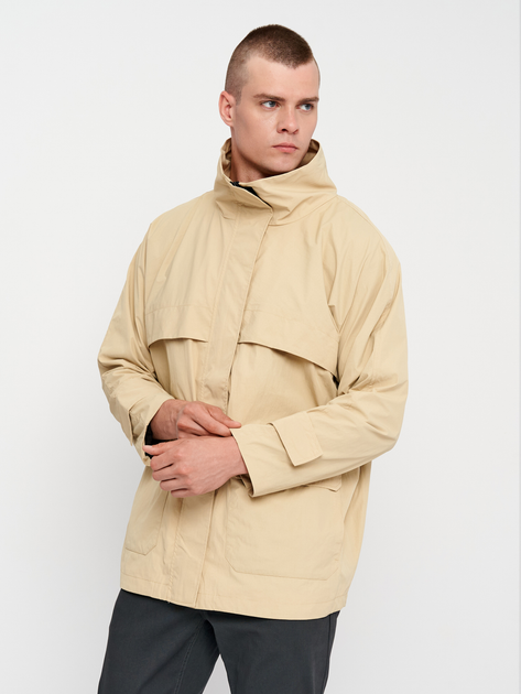 Куртка демисезонная с капюшоном мужская H&M 0886862 M Бежевая ...