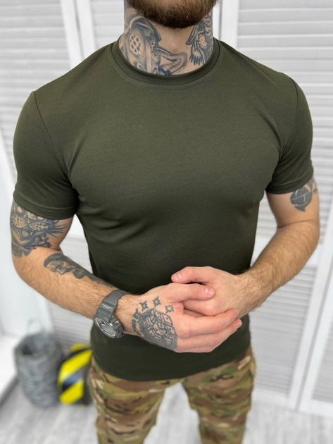 Тактична футболка Combat Performance Shirt Olive M - зображення 1