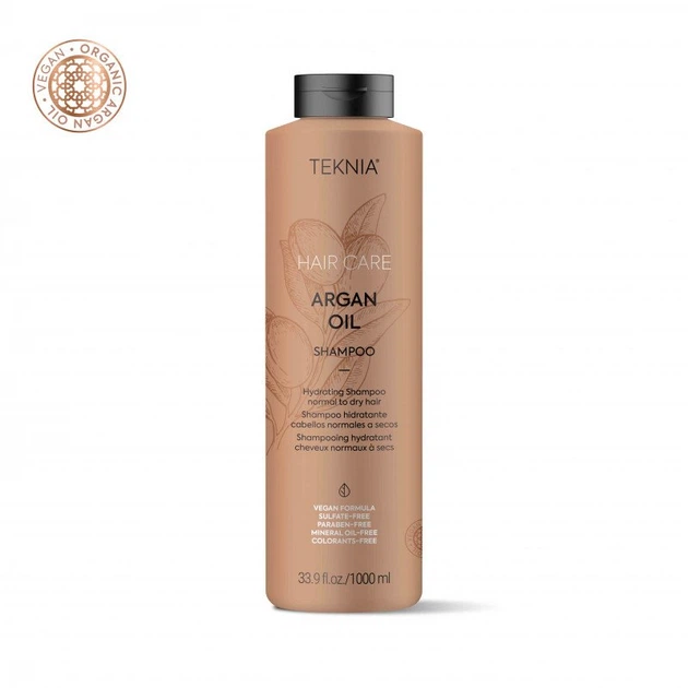 Зволожуючий аргановий шампунь для волосся Lakme Teknia Argan Oil Shampoo 1000 мл (8429421448116) - Фото 1 Зволожуючий аргановий шампунь для волосся Lakme Teknia Argan Oil Shampoo 1000 мл (8429421448116) - изображение 1