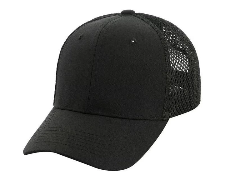 Тактическая бейсболка, кепка M-Tac Vent Flex Rip-Stop Cap - Black Размер S/M - изображение 1