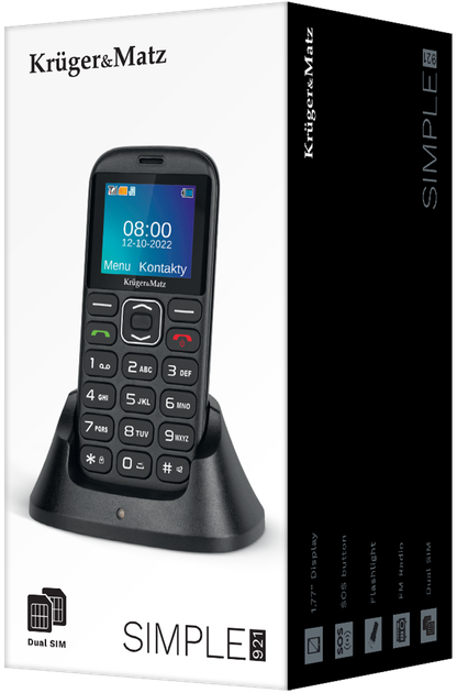 Мобільний телефон Kruger&Matz Simple 922 4G DualSim Black (5901890077248) - зображення 9