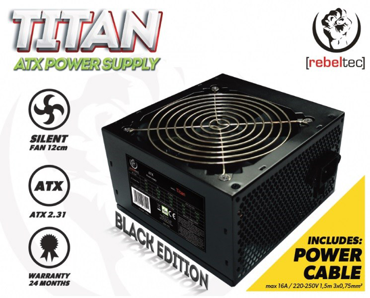 Блок питания Rebeltec TITAN 400 ATX power supply ver. 2.31 (RBLZAS00002) - изображение 2
