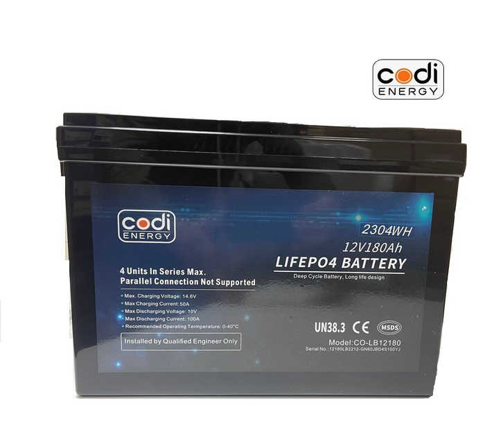 Аккумулятор Codi Energy LiFePO4 12В 180Ач (2304 Втч) литий железо ...