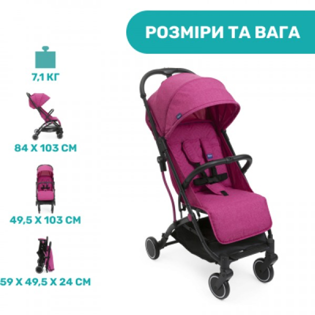 Коляска Chicco Trolley Me Бузкова (79865.62) - изображение 6