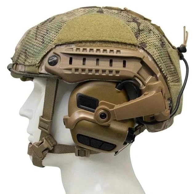 Активные наушники с микрофоном Earmor M32X Mark3 под шлем с шумоподавлением (Койот) - изображение 1