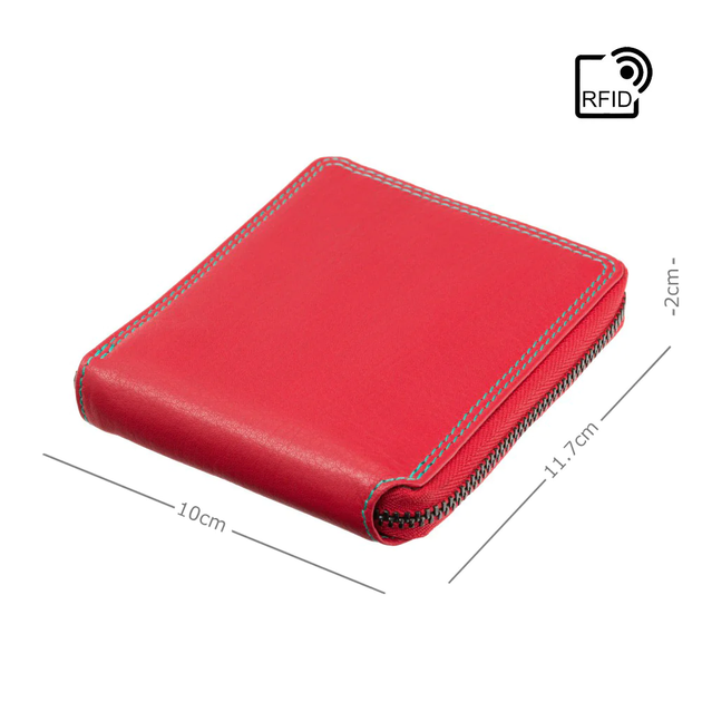 Жіночий шкіряний гаманець Visconti SP29 Picasso (Red Hawaii) - зображення 4