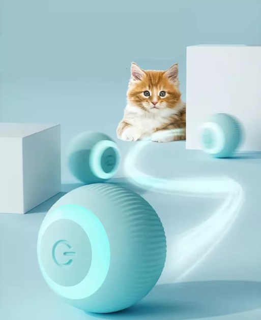 Інтерактивна іграшка м'ячик для котів Pet Gravity Blue - изображение 3