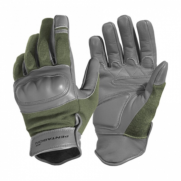 Тактичні рукавички стійкі до полум'я Pentagon Storm Gloves P20021 Large, Олива (Olive) - зображення 1