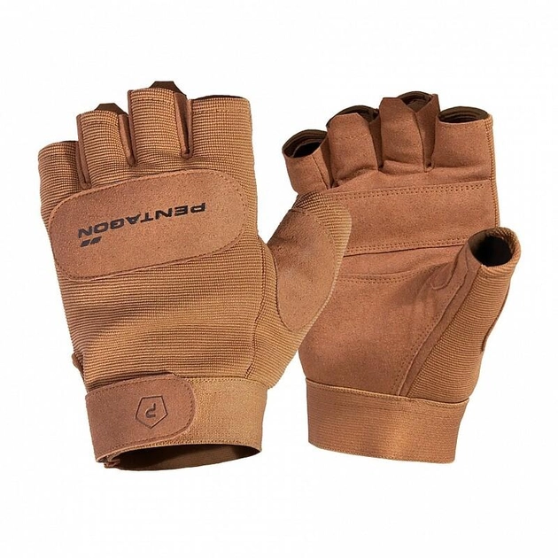 Тактические перчатки Pentagon Duty Mechanic 1/2 Gloves P20010-SH Medium, Койот (Coyote) - изображение 1