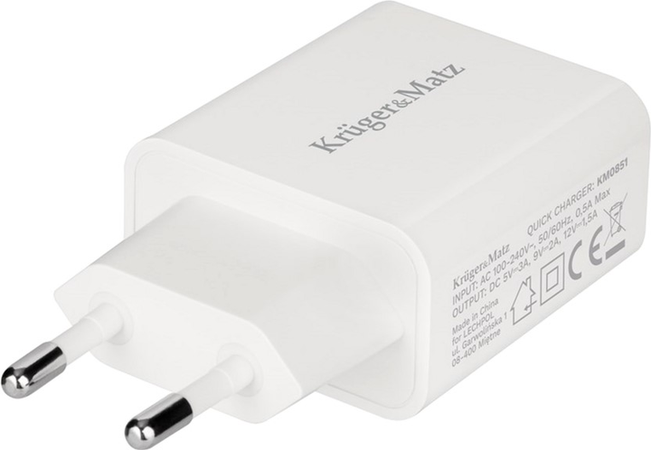 Ładowarka Kruger&Matz 1x USB-A 3A (5901890073288) - obraz 3