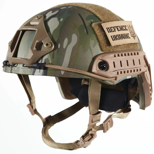 Каска шолом тактичний захист FAST NIJ IIIA балістичний шолом кевларовий UKRDEF мультикам - зображення 1
