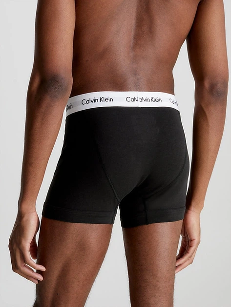 Набір трусів-боксерів чоловічих Calvin Klein Underwear 3P Trunk 0000U2662G-001 M 3 шт Чорний (5051145283365) - зображення 3