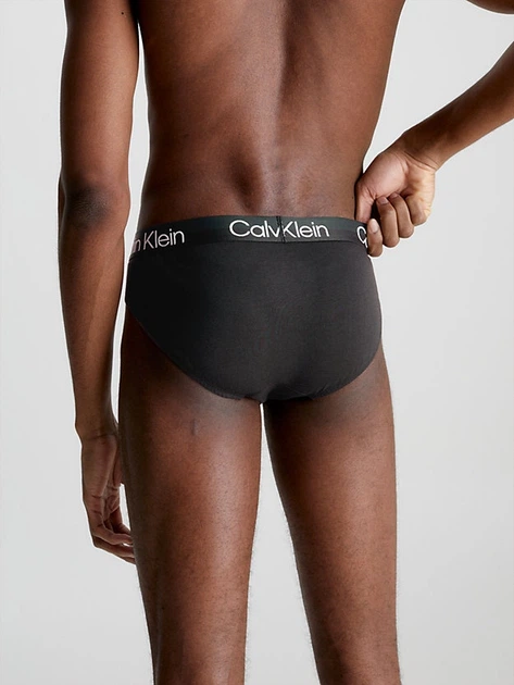 Набір трусів сліпів чоловічих Calvin Klein Underwear Hip Brief 3Pk 000NB2969A-7V1 L 3 шт Чорний (8719854639190) - зображення 3
