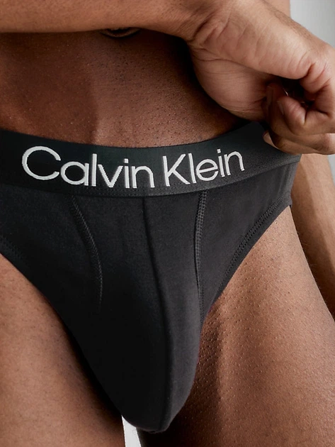 Набір трусів сліпів чоловічих Calvin Klein Underwear Hip Brief 3Pk 000NB2969A-7V1 L 3 шт Чорний (8719854639190) - зображення 4