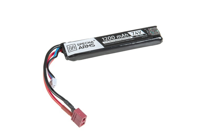 Аккумулятор Specna Arms LiPo 7,4V 1200mAh 15/30C T-Connector - изображение 1