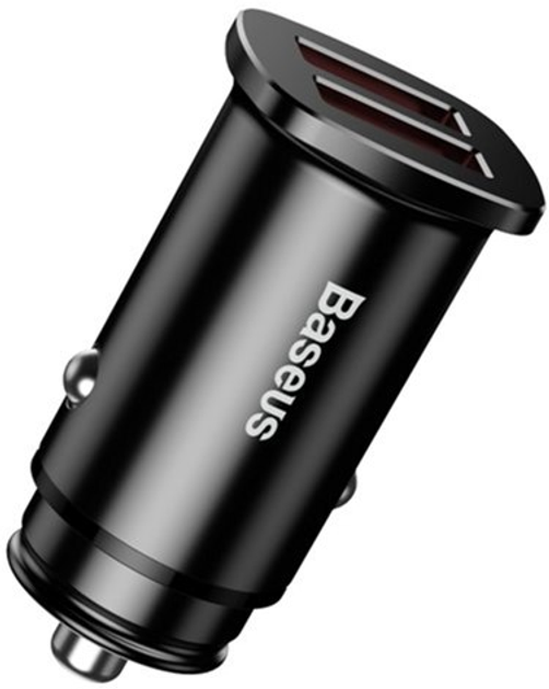 Ładowarka samochodowa Baseus Square Dual-USB Quick Charge Car Charger Czarna (CCALL-DS01) - obraz 1