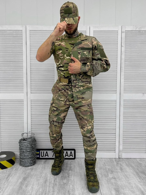 Тактический военный костюм Tactical ( Китель + Футболка + Штаны ), Камуфляж: Мультикам, Размер: XXL - изображение 1