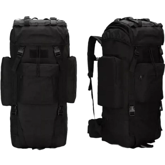 Тактический рюкзак A21 70L Мужской рюкзак тактический, походный рюкзак 70л большой Чёрный - изображение 2