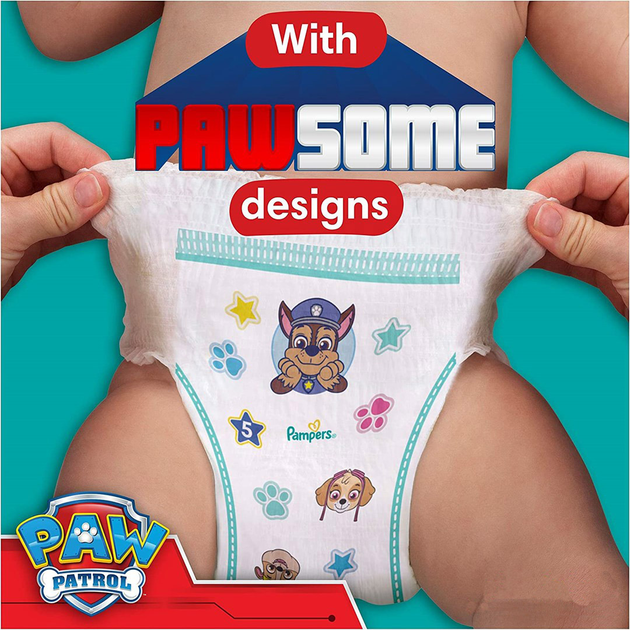 Підгузки-трусики Pampers Pants Paw Patrol Розмір 5 (12-17 кг) 66 шт (8006540863619) - зображення 3