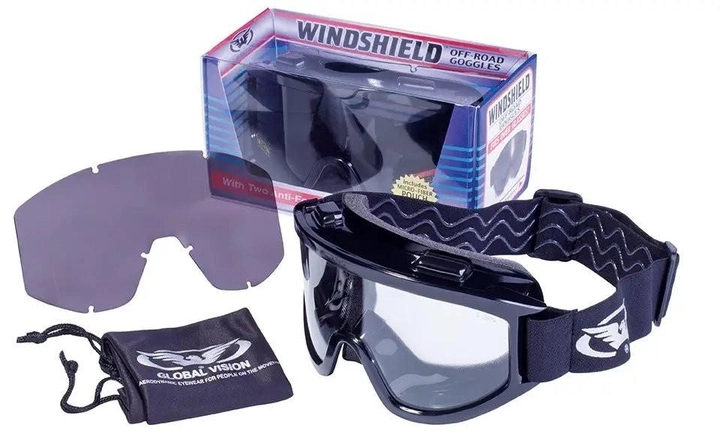 Защитные тактические очки Global Vision стрелковые очки маска со сменными линзами Wind-Shield Kit Anti-Fog - изображение 2