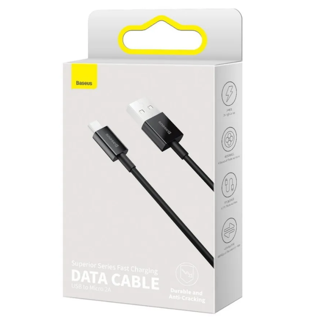 Кабель Baseus Micro-USB CAMYS-01 Superior Series Fast Charging 1 метр черный - изображение 2