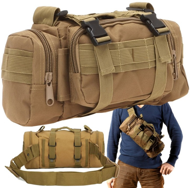Тактическая армейская мужская сумка Molle Combat Sachet койот (205755) - изображение 1