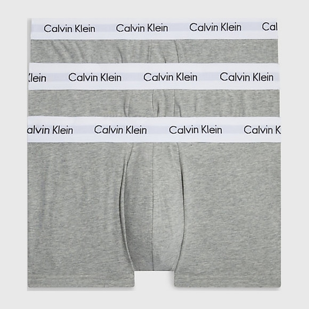 Набір трусів шорти Calvin Klein Underwear 3P Low Rise Trunk 0000U2664G-KS0 S 3 шт Сірий (8719853419472) - зображення 1