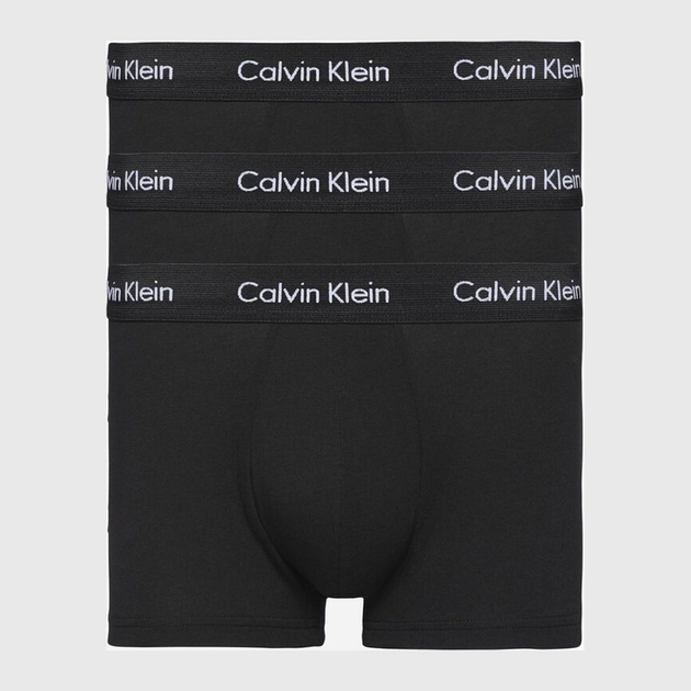 Bokserki męskie Calvin Klein Underwear 3P Low Rise Trunk 0000U2664G-XWB XL 3 szt. Czarny (8719114322480) - obraz 1