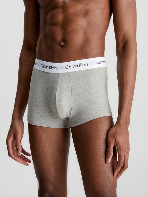 Набір трусів шорти Calvin Klein Underwear 3P Low Rise Trunk 0000U2664G-KS0 XL 3 шт Сірий (8719853419502) - зображення 2