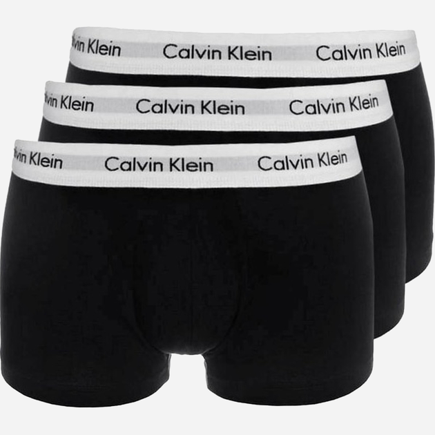 Набір трусів шорти Calvin Klein Underwear Trunk 3Pk 000NB1893A-001 L 3 шт Чорний (8719115125042) - зображення 1
