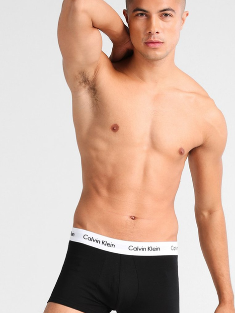 Набір трусів шорти Calvin Klein Underwear Trunk 3Pk 000NB1893A-001 L 3 шт Чорний (8719115125042) - зображення 2