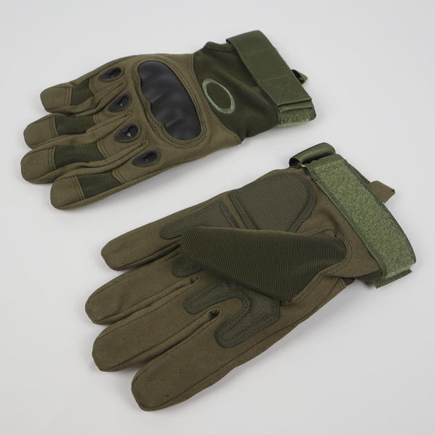 Тактичні рукавиці Oakley повнопалі розмір М Олива - зображення 2